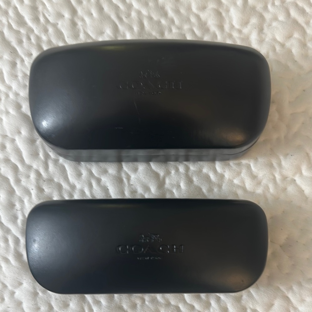 Coach Black Eyewear Cases set of 2